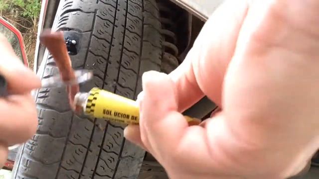 Как заклеить колесо. смотреть онлайн