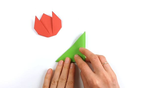 Easy paper Tulip 🌷 How to make a paper Tulip Easy origami Tulip Flower Tutorial Paper flower making