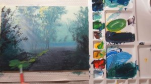 Акрилом рисуем солнечный свет с комментариями  / Акрил /Acrylic Painting / Sunlight /Мастер - класс