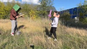 Minecraft in Real Life POV RAINBOW TNT PYRAMIDE in Realistic Minecraft 創世神第一人稱真人版