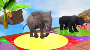 5 Giant Duck Cartoon,Tiger,Cow,rabbit,Gorilla,Dog,Cat,Dinosaur Wild Animals Crossing Fountain 2023