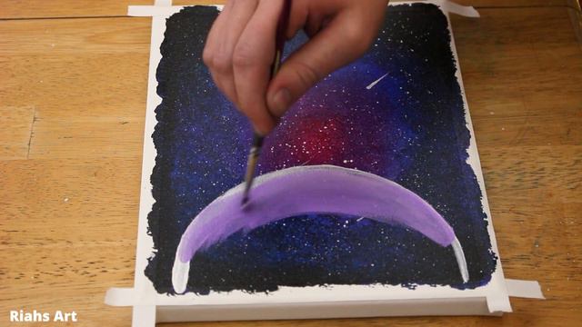 Easy Painting Acrylic Galaxy & Cloud Planet - Satisfying ASMR Painting - Canvas #67 смотреть онлайн