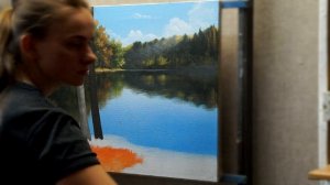 How to paint autumn. Аrtist Maria Yushkevich | Пишем осенний пейзаж акрилом