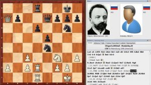 Шахматы. УЧЕБНАЯ ПАРТИЯ Михаила Чигорина!