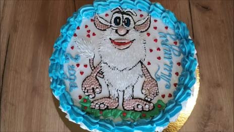Торт БУБА Детский торт на день рождения Украшение торта кремом