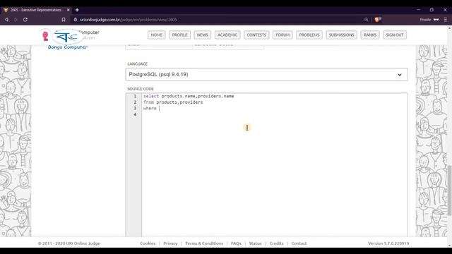 Learn How to Solve URI Online SQL Problem #2605 - Executive Representatives