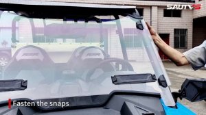 SAUTVS Installation of Full Windshield for Polaris RZR XP 4 1000 RZR XP Turbo XP 4 Turbo 2019-2023