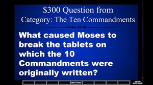 Fun Bible Quiz - Biblical Jeopardy - Game 10