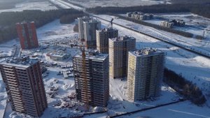 Вид с высоты птичьего полета. Жилой комплекс "Станция Спортивная" г. Казань