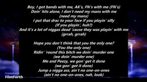 King Von ft OMB Peezy - Get It Done - Lyrics Video - (Perfect Sync)