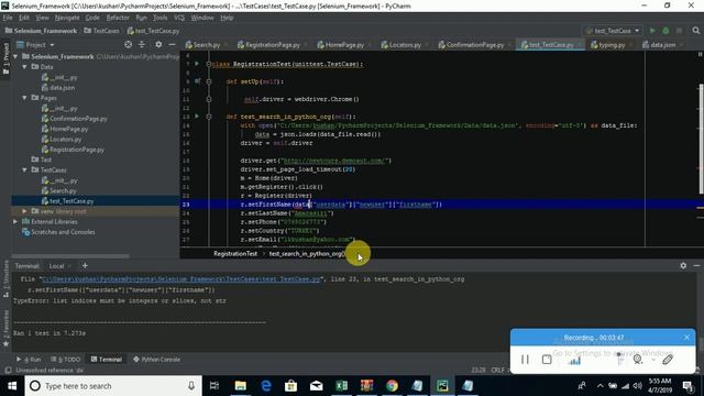Creating Selenium Python Framework From Scratch Part 03 - Adding JSON data driven capability