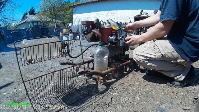 Пожарная мотопомпа МП 800 Б первый раз заводим мотопомпу после сборки и ремонта двигателя смотреть онлайн