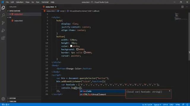 Random Background Color in Java Script смотреть онлайн