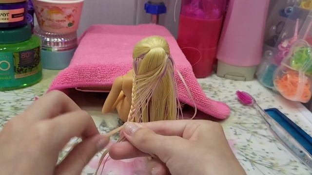 Как сделать причёску для куклы барби♡?How to make a hairstyle for a barbie doll смотреть онлайн
