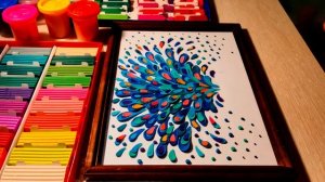 Пластилинография. Картина пластилином. Сказочный павлин.