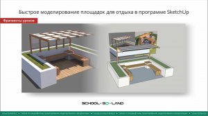 SU49. Быстрое моделирование площадок для отдыха в SketchUp. Часть 1 (фрагменты)