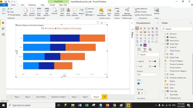 18 - Stacked Bar Chart in Power Bi Desktop