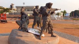 Russian mercenaries memorial in Africa CAR - Памятник военным российским инструкторам в Африке (ЦАР