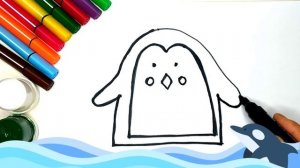 Easy drawings Bolalar uchun pingvin chizish Нарисовать пингвина для детей Draw a penguin for kids