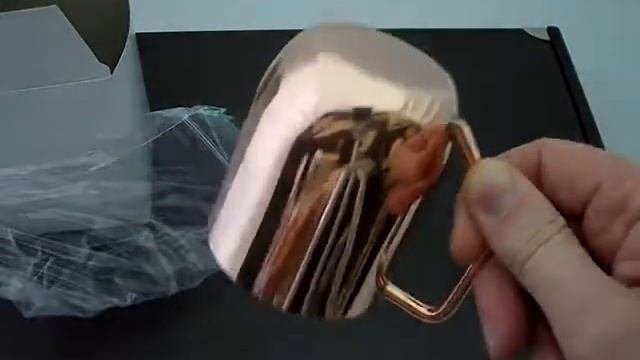Медная кружка посеребренная внутри