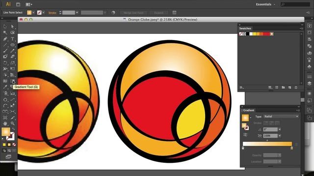 Live Paint Bucket Tool: Creating and Editing Gradients смотреть онлайн