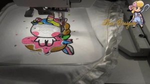 Janome memory craft 550e embroidery machine - unicorn embroidery 2