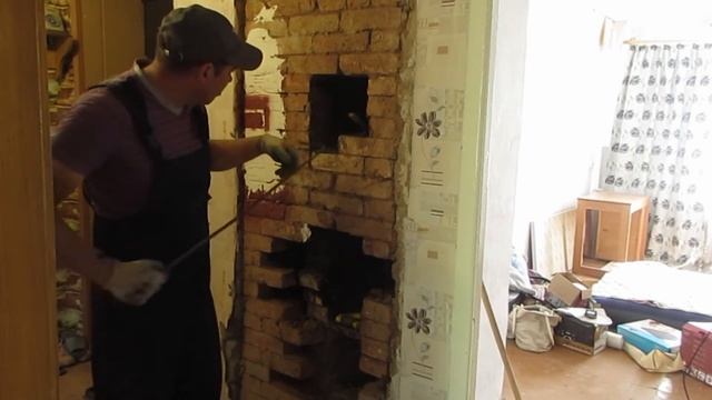 РЕМОНТ КИРПИЧНОЙ ПЕЧИ || ЧИСТКА КАНАЛОВ
