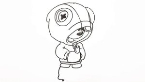 Как нарисовать Леона из brawl stars