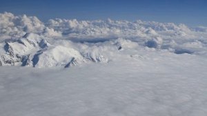 France. Mont Blanc. Монблан под крылом самолета. 4810 метров. Франция