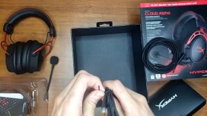 Наушники HyperX Cloud Alpha распаковка.