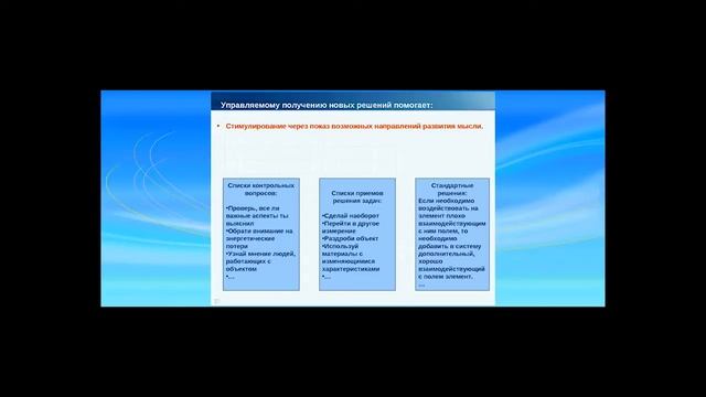 Занятие 1. Обзор методов решения творческих задач.