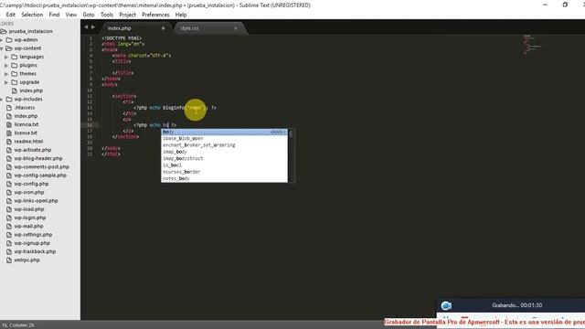 Función bloginfo() Wordpress - Video 3 смотреть онлайн