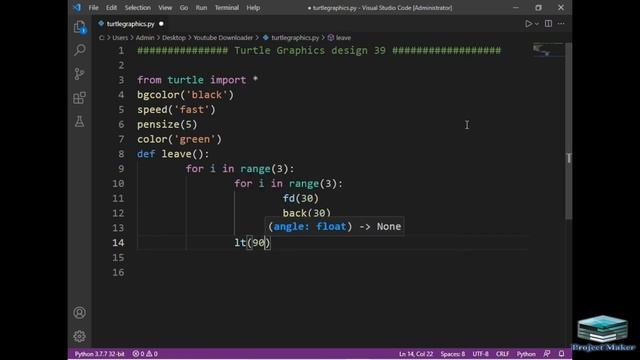 python turtle graphics tutorial || #design39  || Python graphics