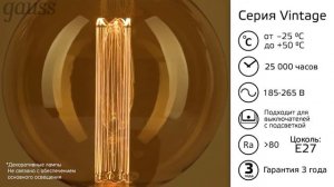 Филаментные лампы серии Vintage от Gauss