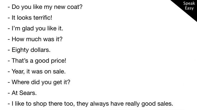 Диалог 23, Распродажа, учим английский язык по диалогам смотреть онлайн