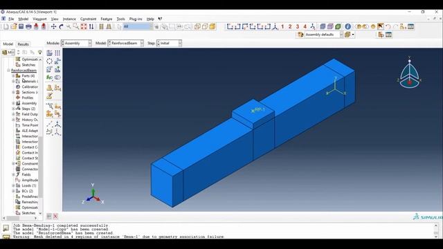 ПN Abaqus Урок 3  Часть 1 Железобетонная балка