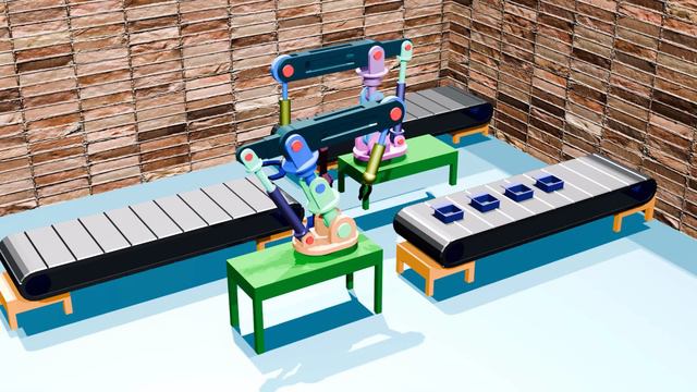 Конвейерная работа! Анимация 3D в программе Blender! смотреть онлайн