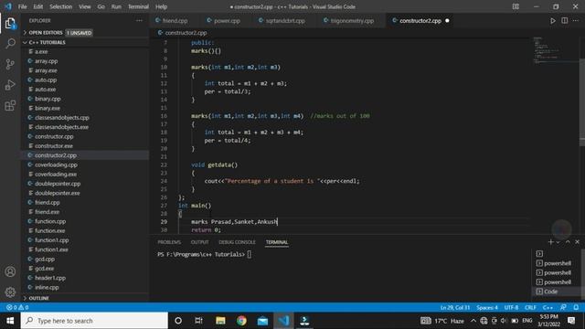 dynamic Initialization of Objects using Constructor in c++  | C++ Tutorial PART 62