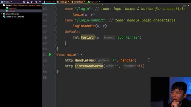 Host ANY HTML Pages in Golang Web App (HTML template)