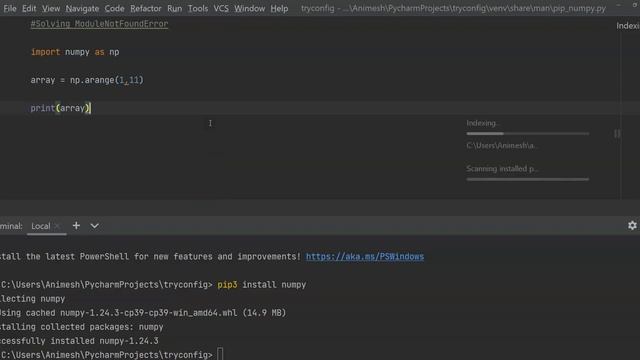 Module Not Found Error : No module named 'numpy' in python | pycharm | jupyter notebook смотреть онлайн