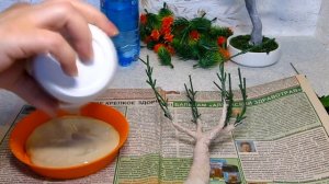 Мастер-Класс. Цветущее дерево из искусственных цветов. Самый простой способ.