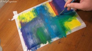 Как рисовать гуашью и акрилом абстрактную картину. Intuitive abstract art.#lDayl 21 #VitalyRogovtso