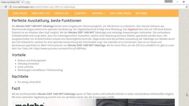 Säbelsäge Metabo ssep 1400 mvt | Infos, Tipps und Testsieger | SaebelSaegen.net смотреть онлайн