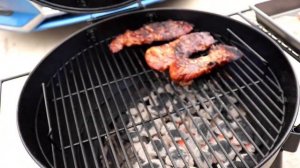 Grilling On The Oklahoma Joe's Blackjack Kettle  | The First Cook!