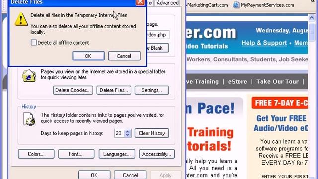 Delete Temporary Internet Files Inside Internet Explorer смотреть онлайн