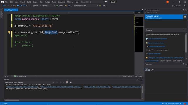 GOOGLE Search with Python