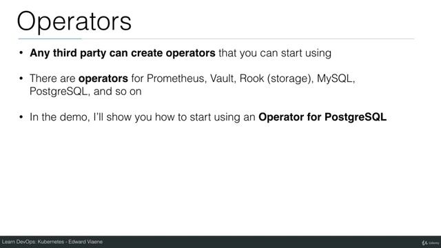 Different Operators in Kubernetes | Kubernetes Tutorial