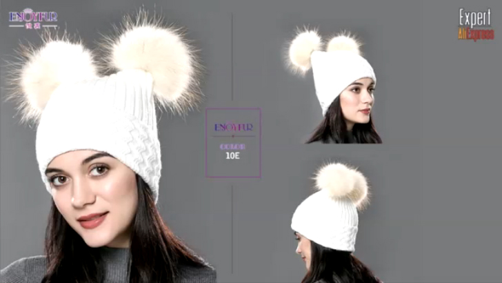 Зимние вязанные шапочки с помпонами | Обзор покупки смотреть онлайн