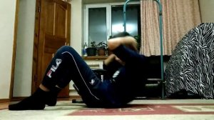 Моя тренировка пресса в 12 лет.