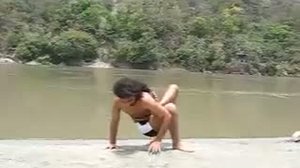 YOGI Sumit Sadhak performing amazing yoga skill